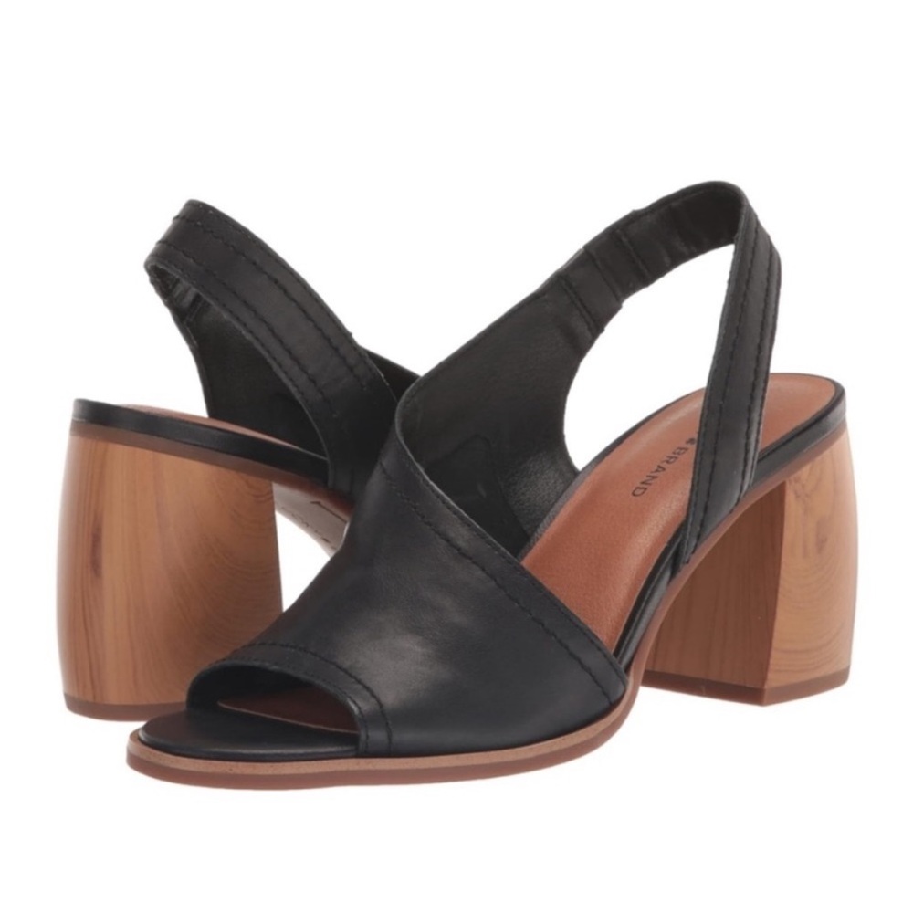 Lucky Brand Xilna Asymmetric Black Heels size 9